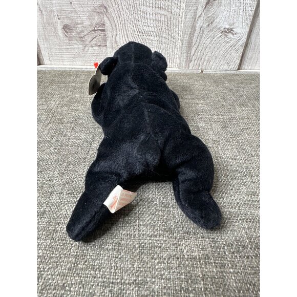 Ty Beanie Babies Retired Blackie Black Bear Stuffed Animal Toy - Picture 4 of 9